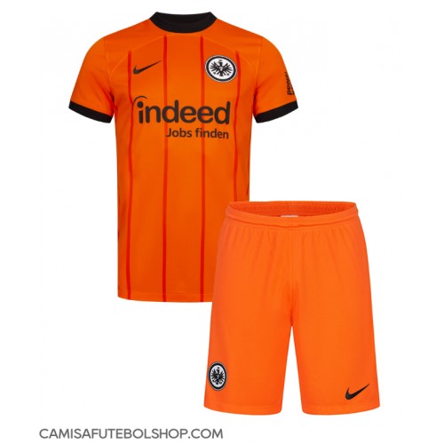 Camisa de time de futebol Eintracht Frankfurt Replicas 3º Equipamento Infantil 2024-25 Manga Curta (+ Calças curtas)